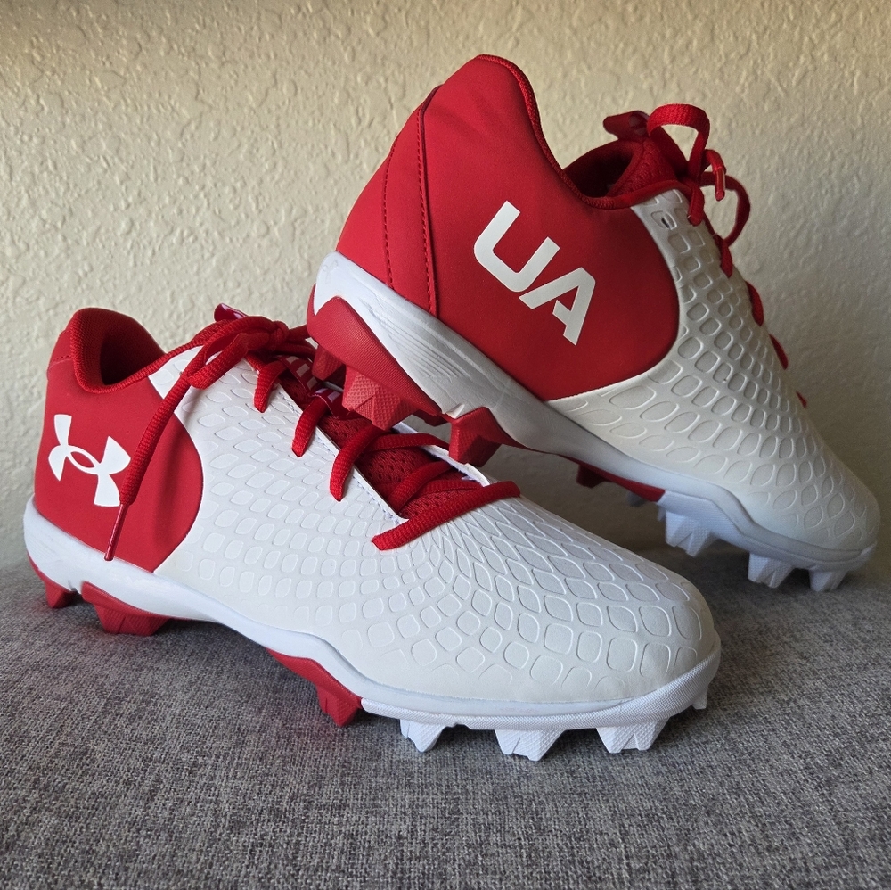 Under Armour Glyde 2.0 RM Red and White Softball Cleats
